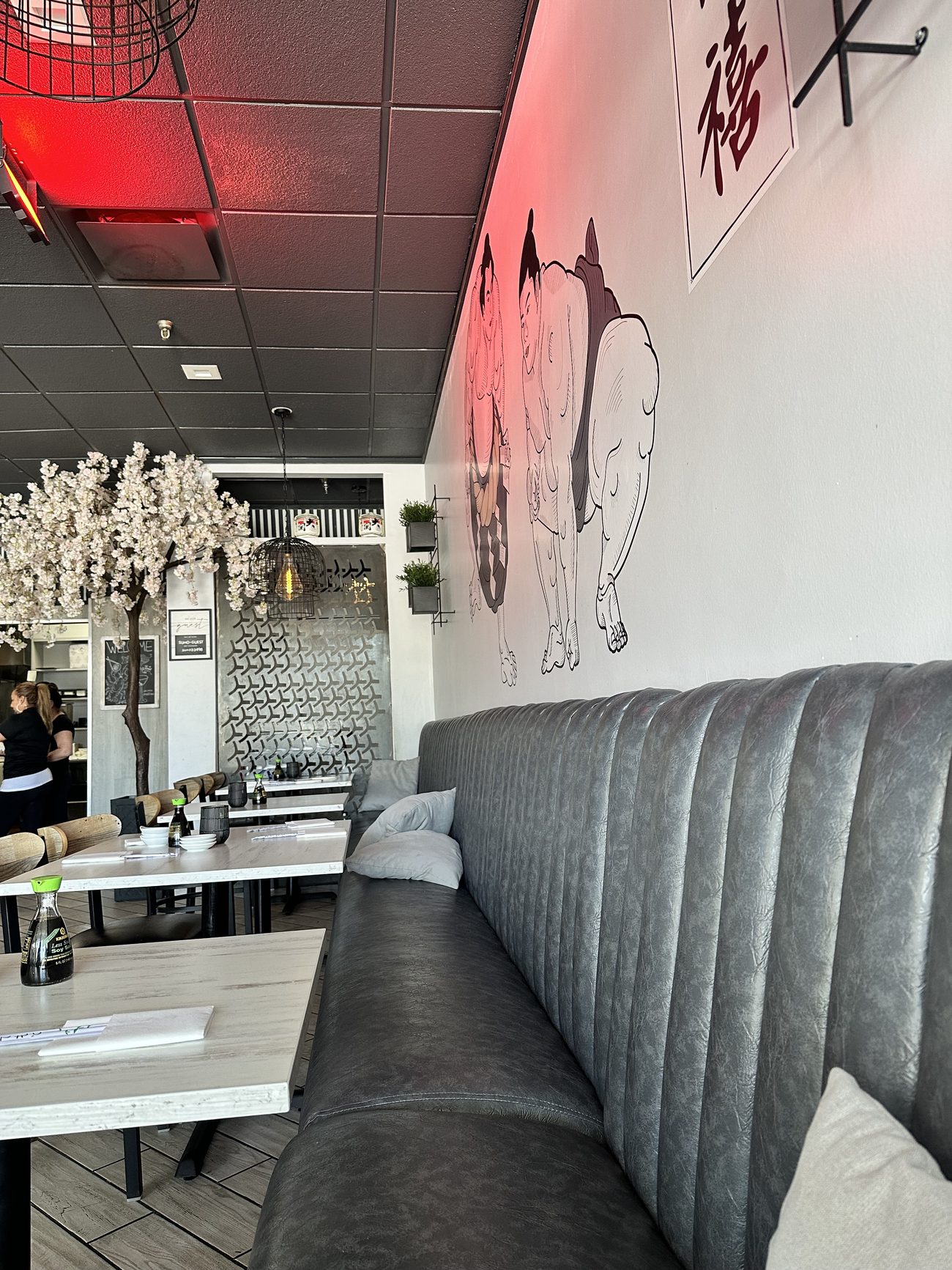 The welcoming Sumo Sushi dining room